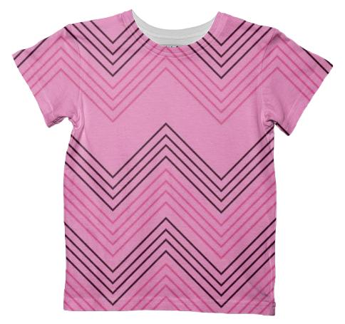 Artistic Little tshirt PINK with Stripes