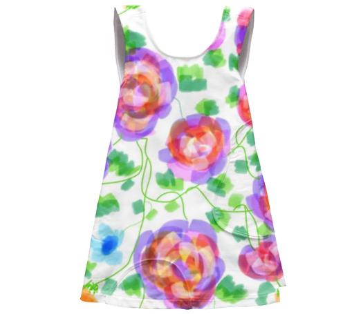 Colorful Flowered Toddler Dress