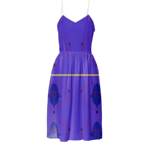 Designers Purple vintage Dress with Mandalas
