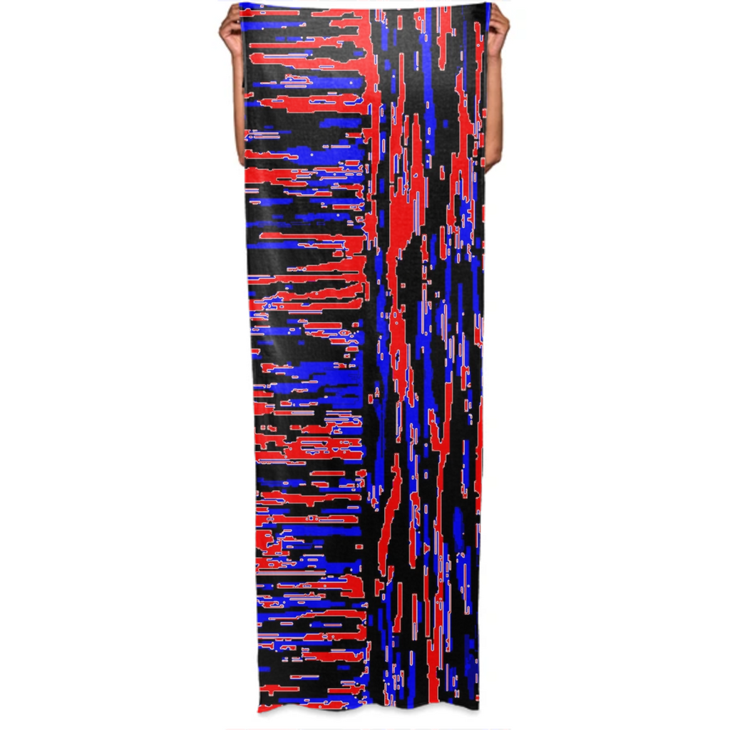 red blue lengthwise cross