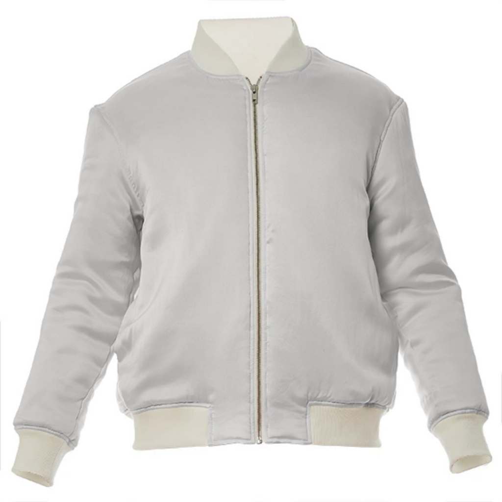 color platinum VP silk bomber jacket