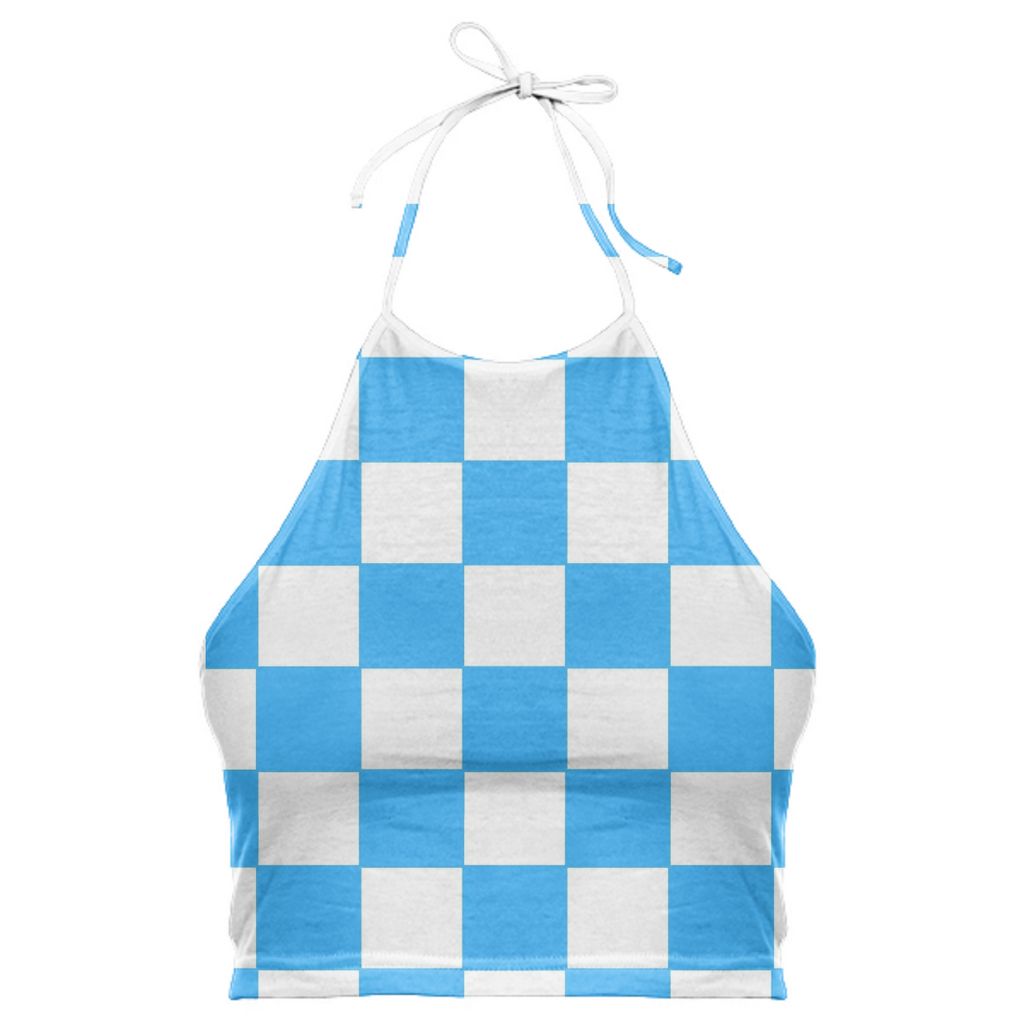 Checkered Halter Top