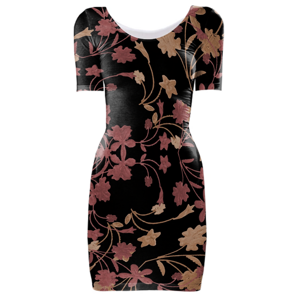 Dark Floral Ornate Print