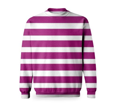 Designers Sweatshirt with Purple art Stripes