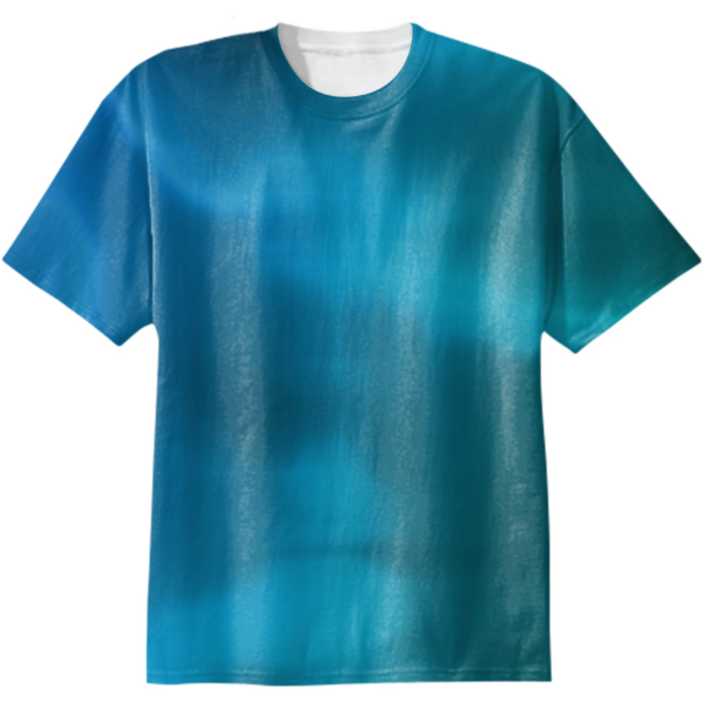 T-shirt coton Bleu Abstrait