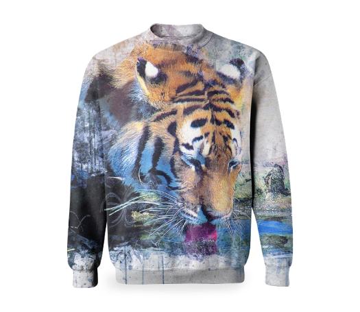 tiger animal sweater