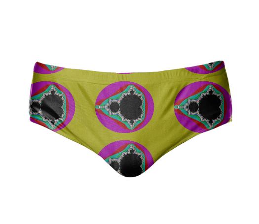Yellow Mandelbrot Fractal Speedo