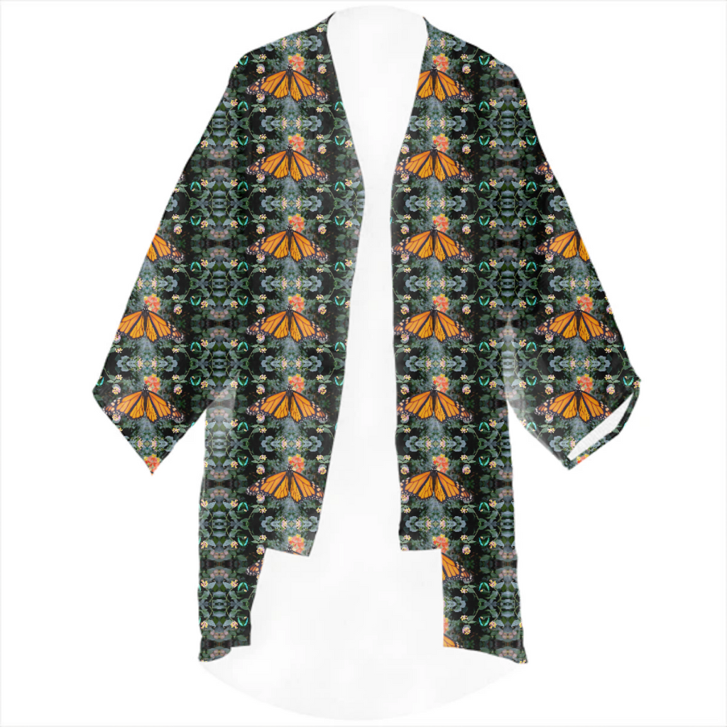 Forest print kimono