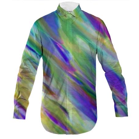 Colorful digital art splashing G401 MEN S BUTTON DOWN
