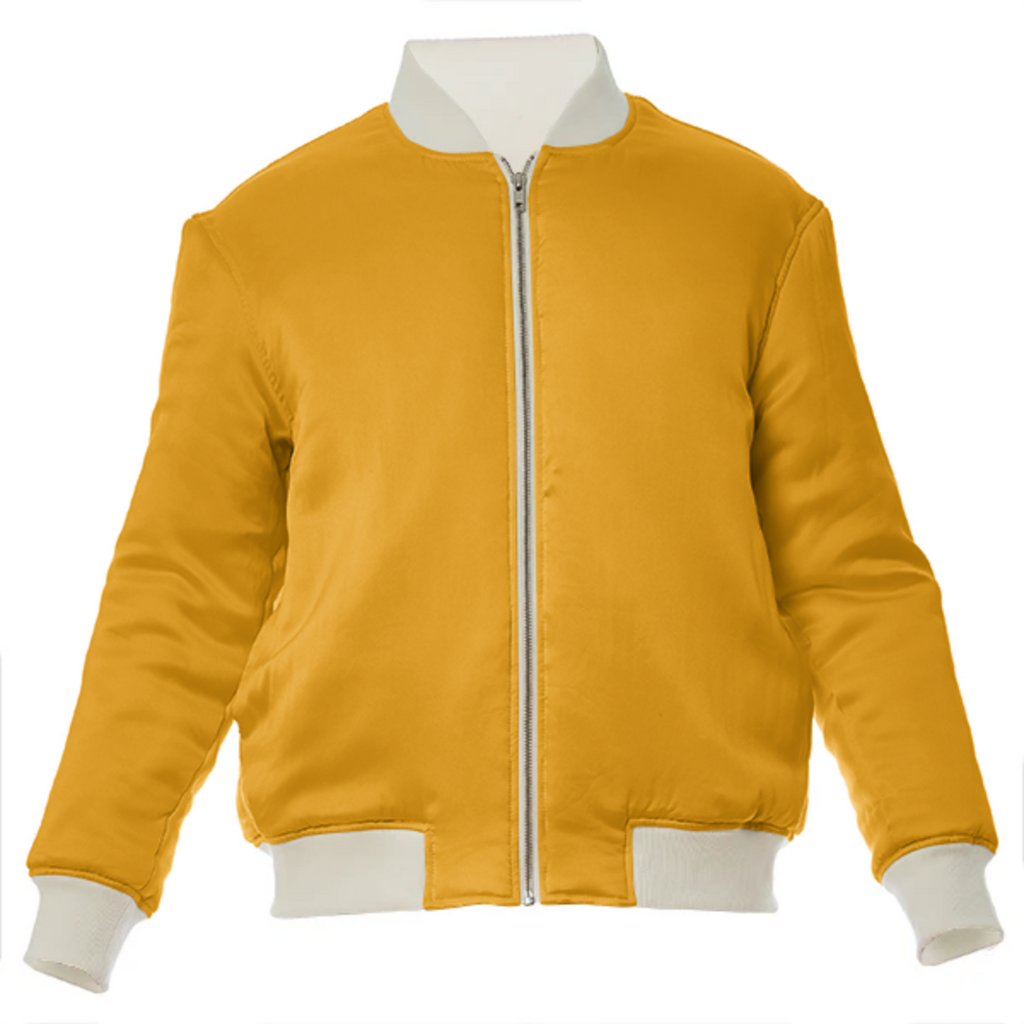 color orange VP silk bomber jacket