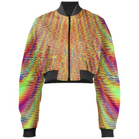 Rainbow Glitch Waves Jacket