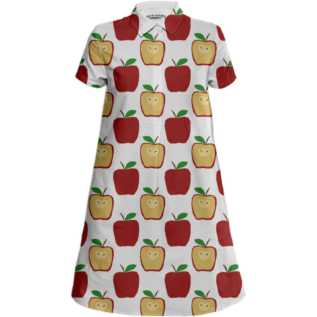 Apple Polkadots Mini Shirt Dress