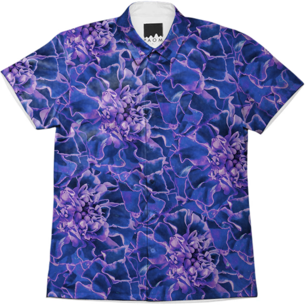 Vibrant Blue Flowers Pattern Motif