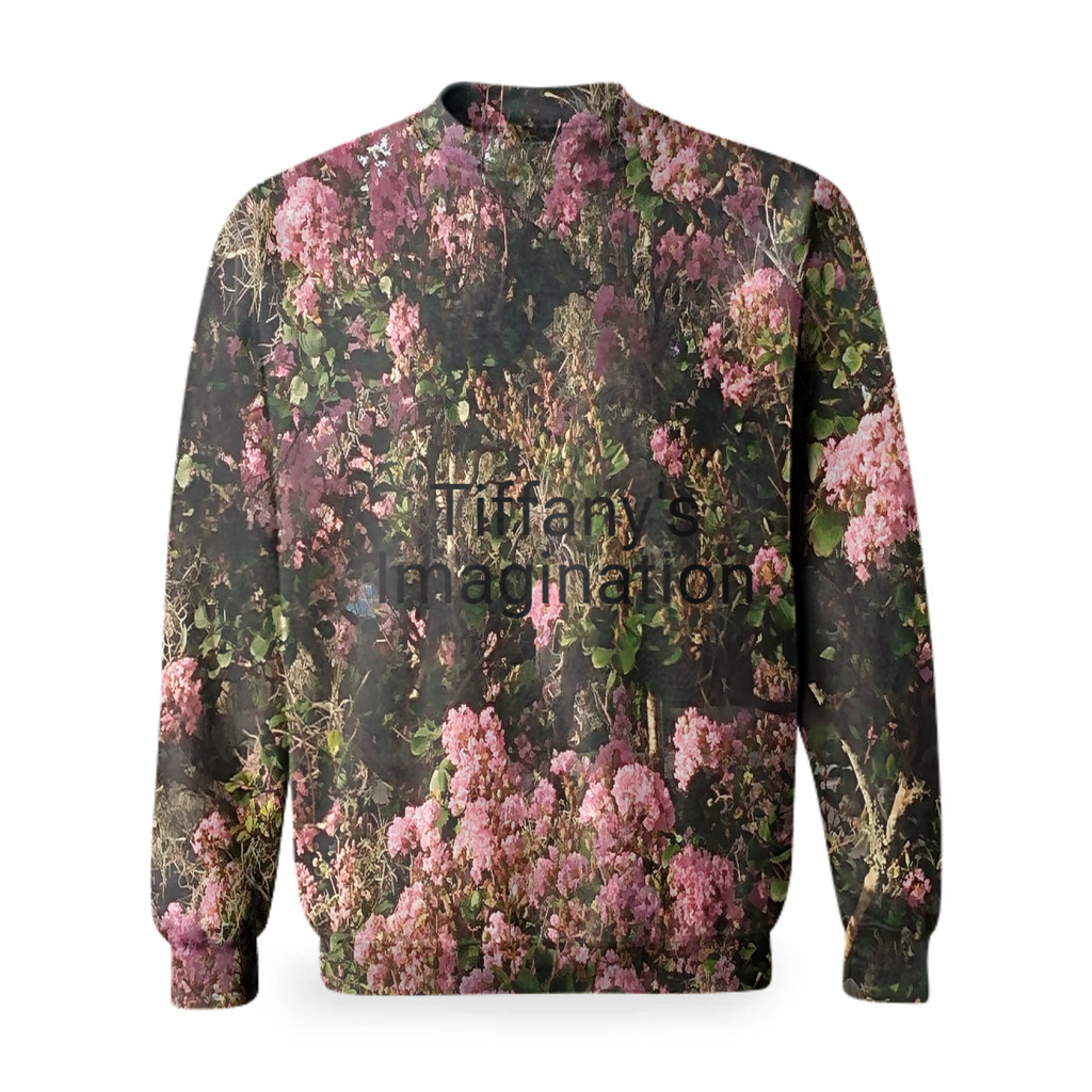 Pink floral sweater