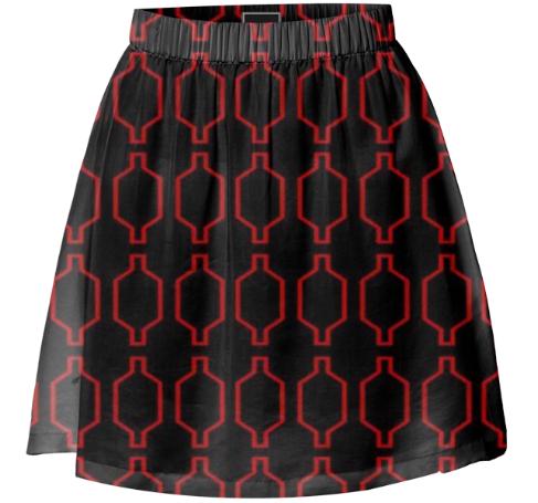 Designers vintage Skirt MOROCCO RED BLACK