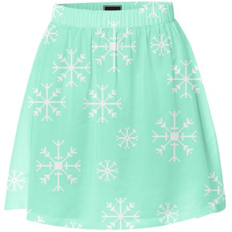 Snowflake Print skirt