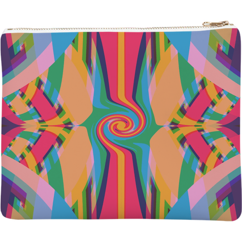Abstract Colorful Swirl and Arrows Clutch