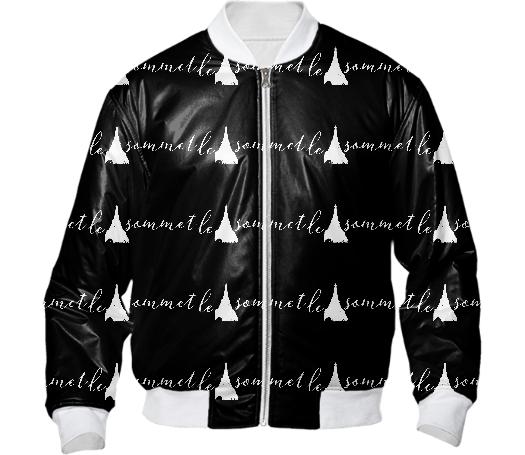 Le Sommet White Logo Bomber Black