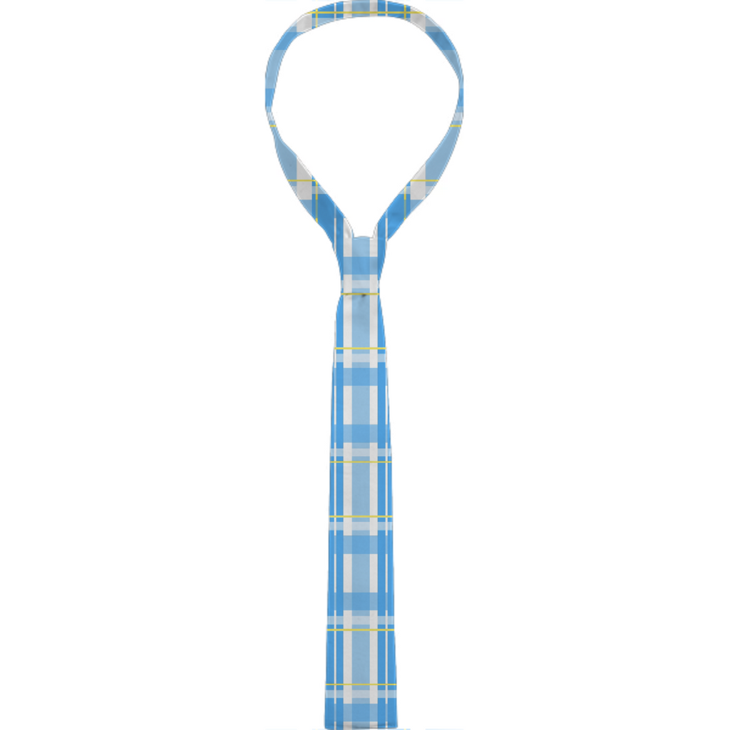 YG Blue Plaid Tie