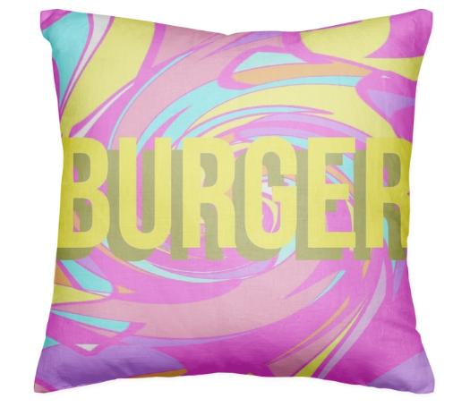 BURGER HOLD THE CLAM PILLOW