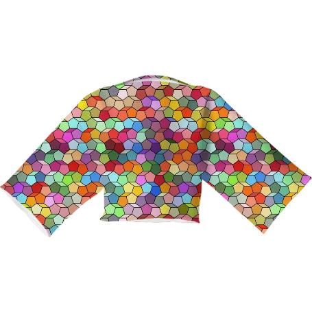 Colorful Geometric Polygon Pattern Block Top