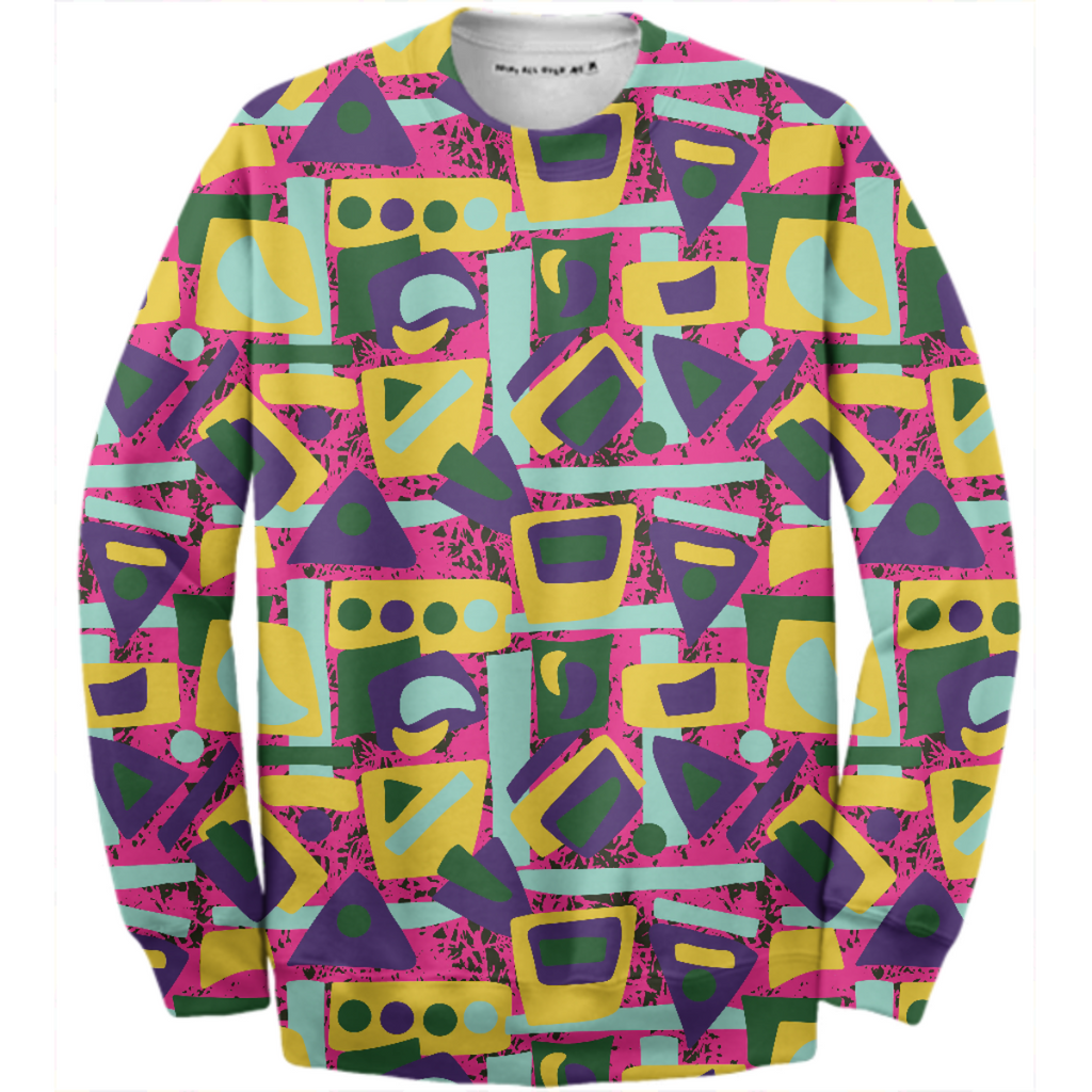 Fresh & Fun Forest of Shapes pull over colour way 1