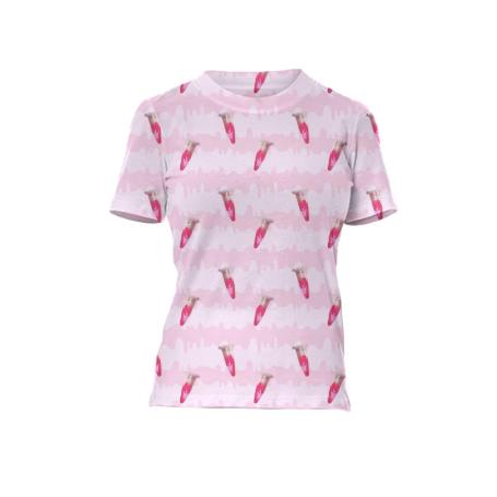 Pink eppendorf tube babydoll t shirt