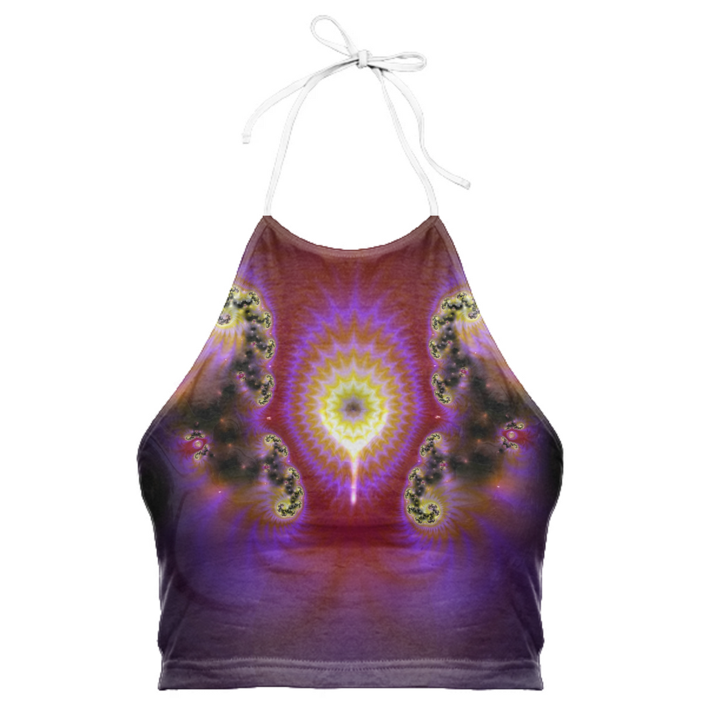 Salvia Holes: Fractal Aesthetic Halter Top