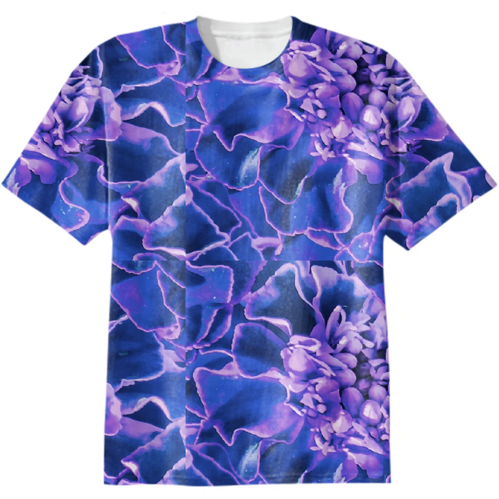 Vibrant Blue Floral Print