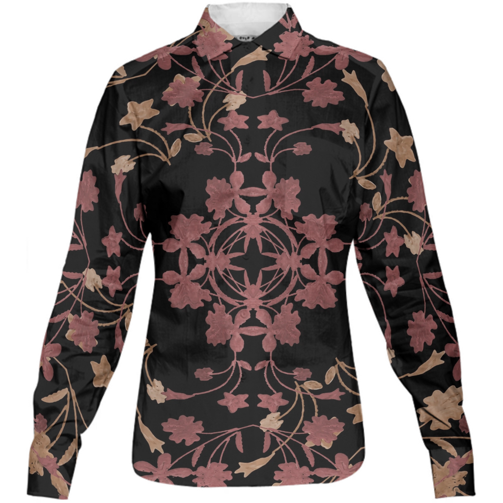 Dark Floral Ornate Print