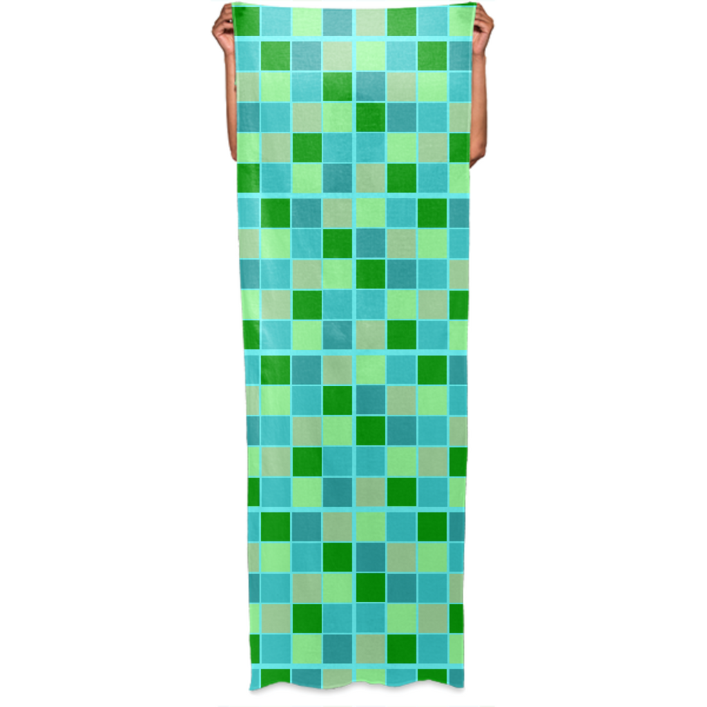 Beachy Green and Blue Checkers