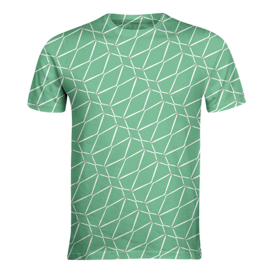 Green and White Geometric