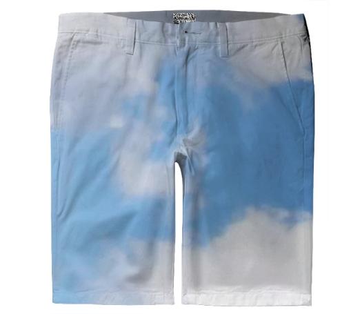 Sky Blue And White Shorts