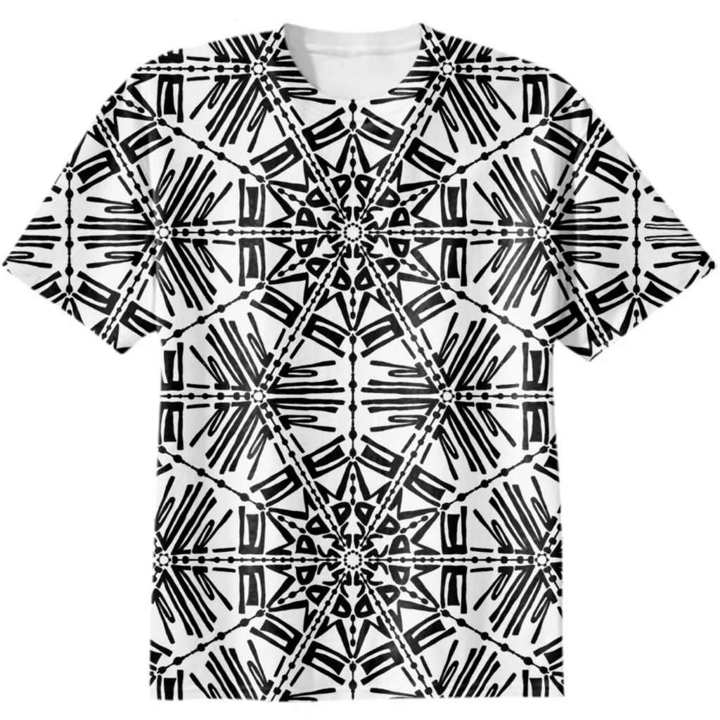 Black and white mandala