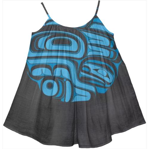 Two blue ravens tent dress