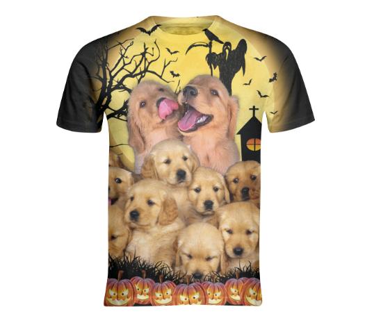 Halloween Themed Dog Lover Basic T Shirt