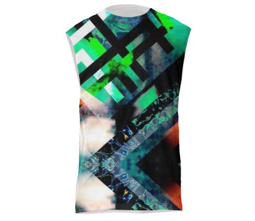 green geometric squares