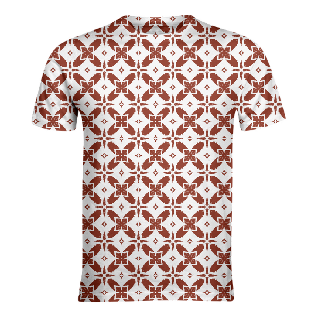 Maroon and White Geometric