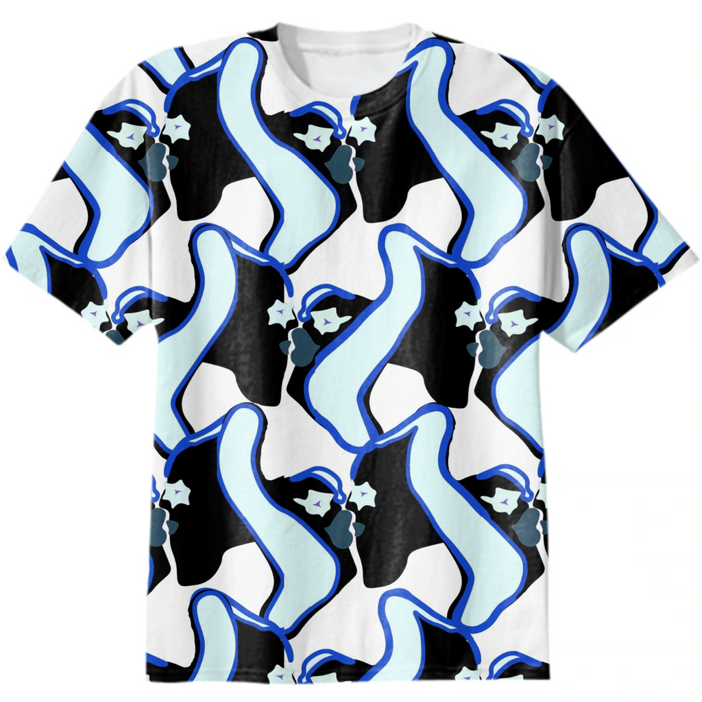 eye to eye, freak dance, faces, abstract art, line, spot, minimalism, blue, black, white, trend  year