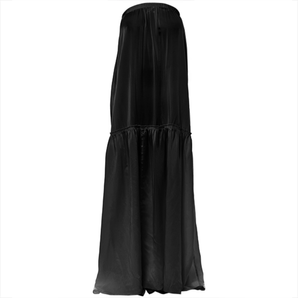 color black VP strapless silk dress