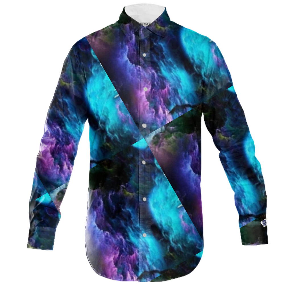 Blue storm men's designer shirt