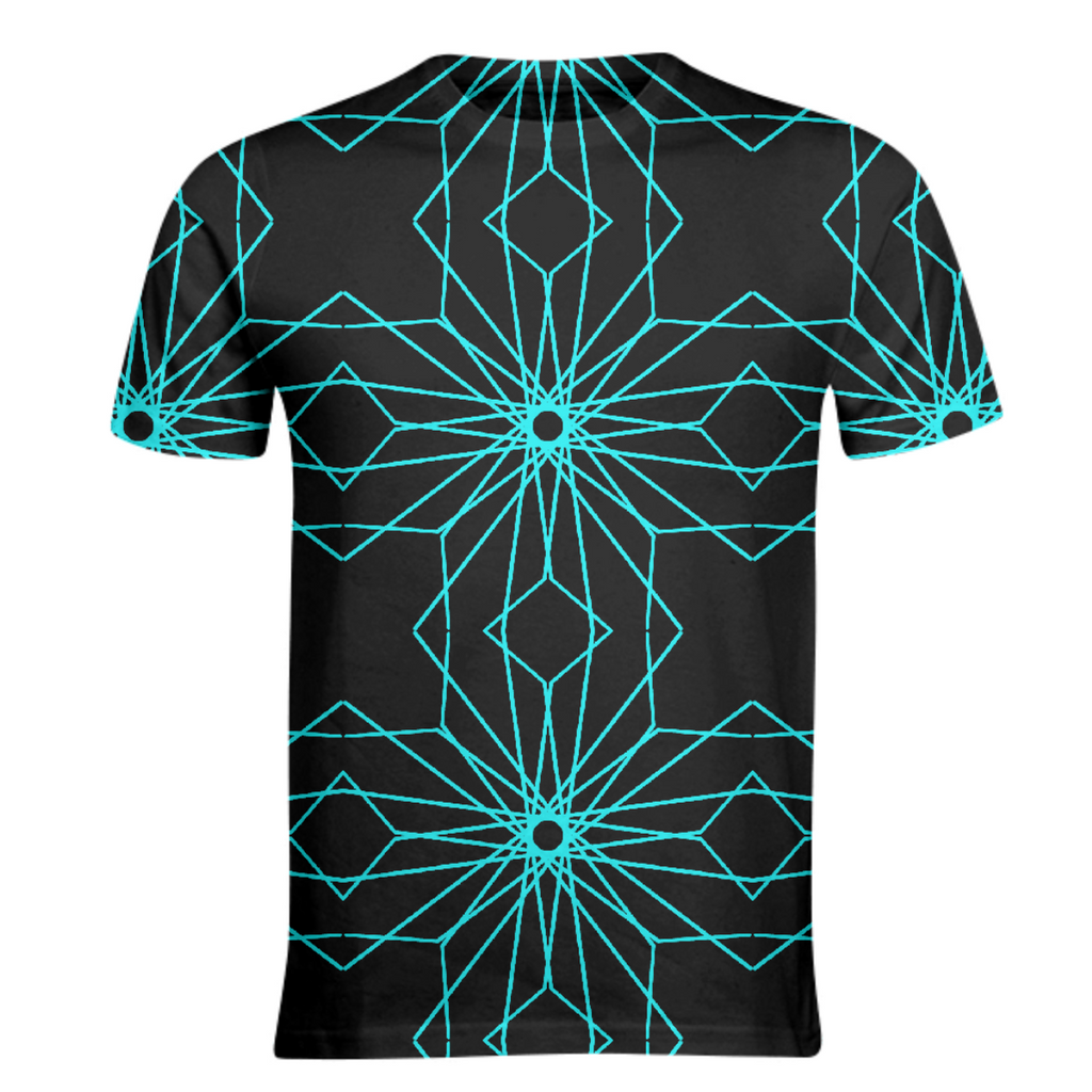 Black teal geometric