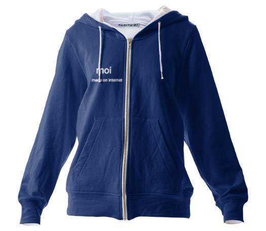 over zip up hoodie