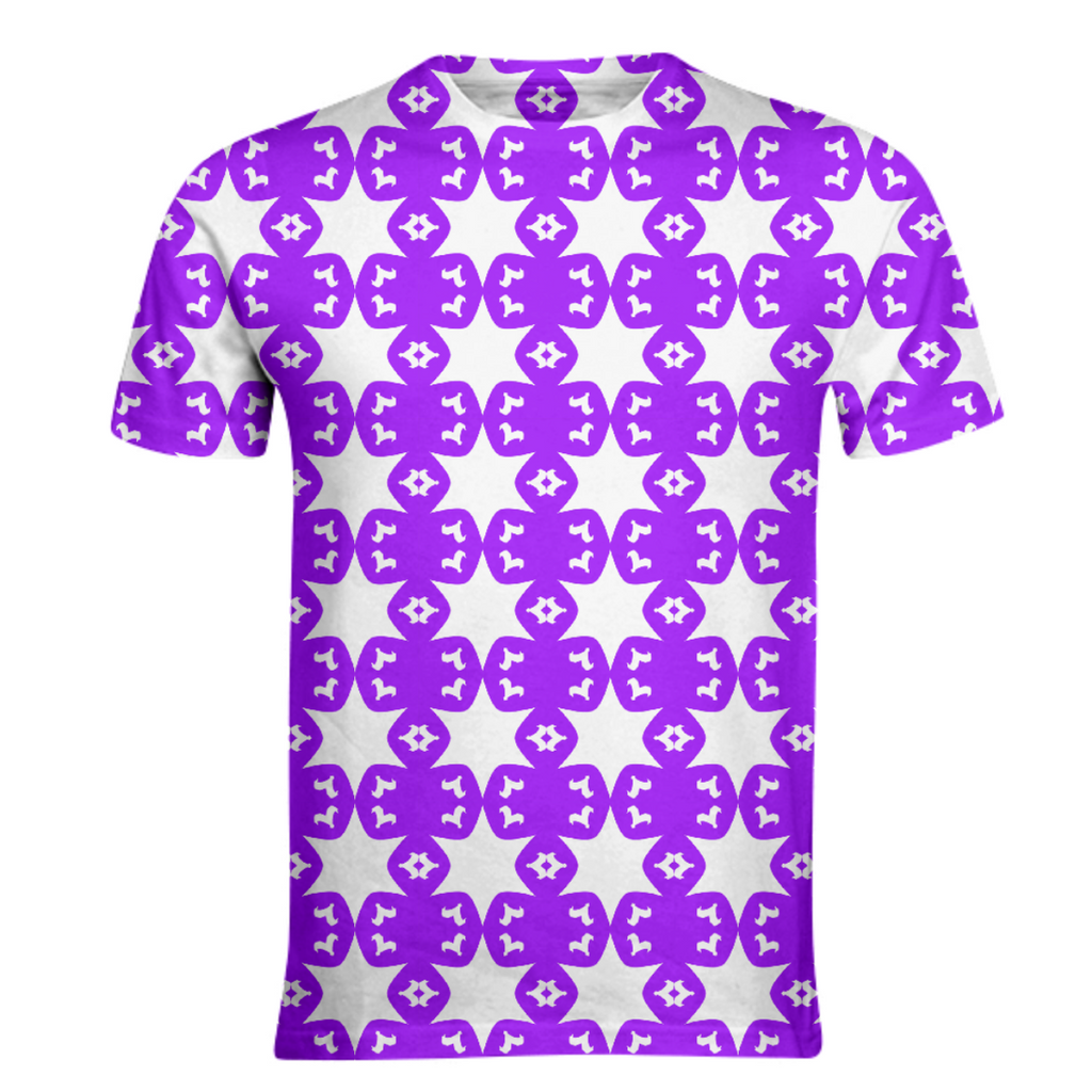 Purple and White star pattern