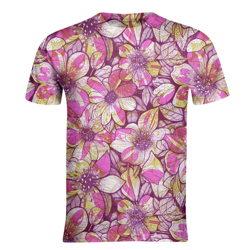 Digital floral pink