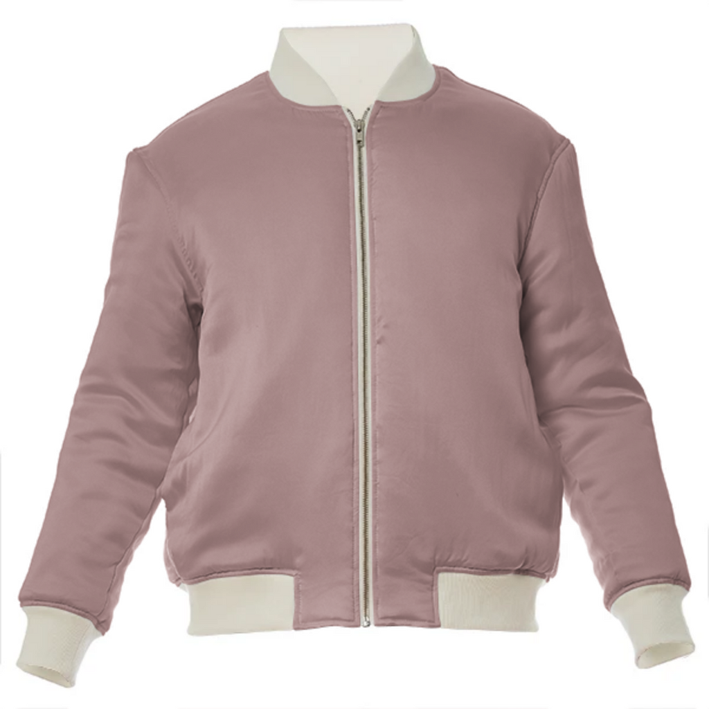 color rosy brown VP silk bomber jacket