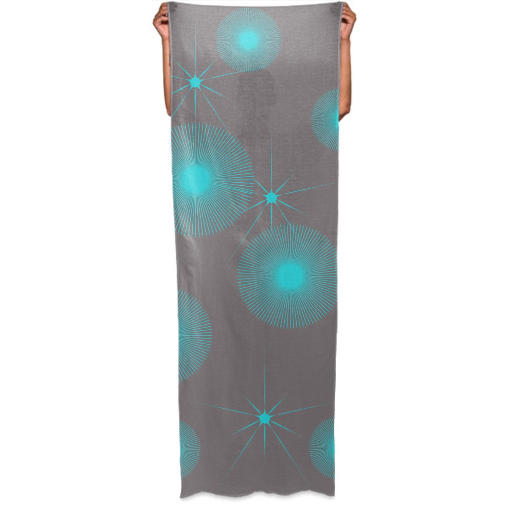 Blue Stars Explosion Wrap Scarf