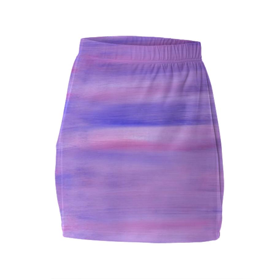 Designers Mini skirt Purple stripes
