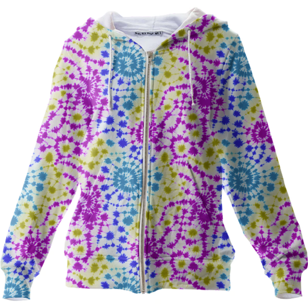 Dots and Swirls Tie-Dyed Pattern