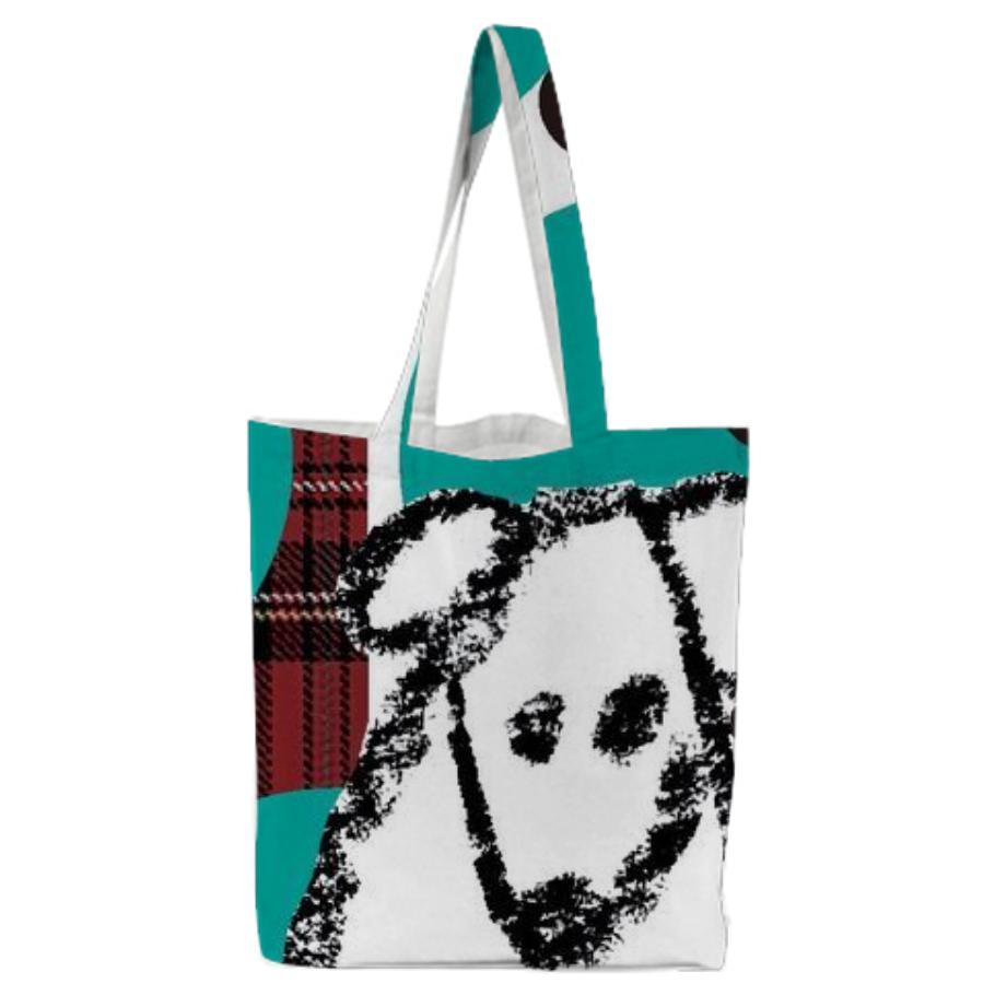Polka dots and borzoi TOTE 03
